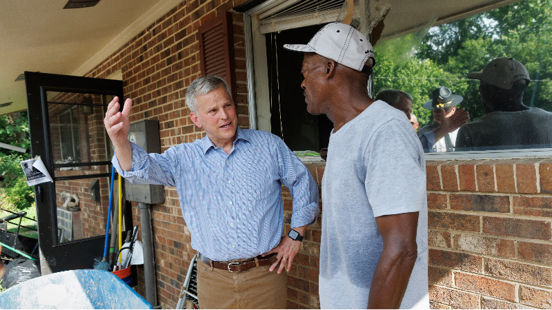 Gov. Josh Stein tours flood damage in Chapel Hill