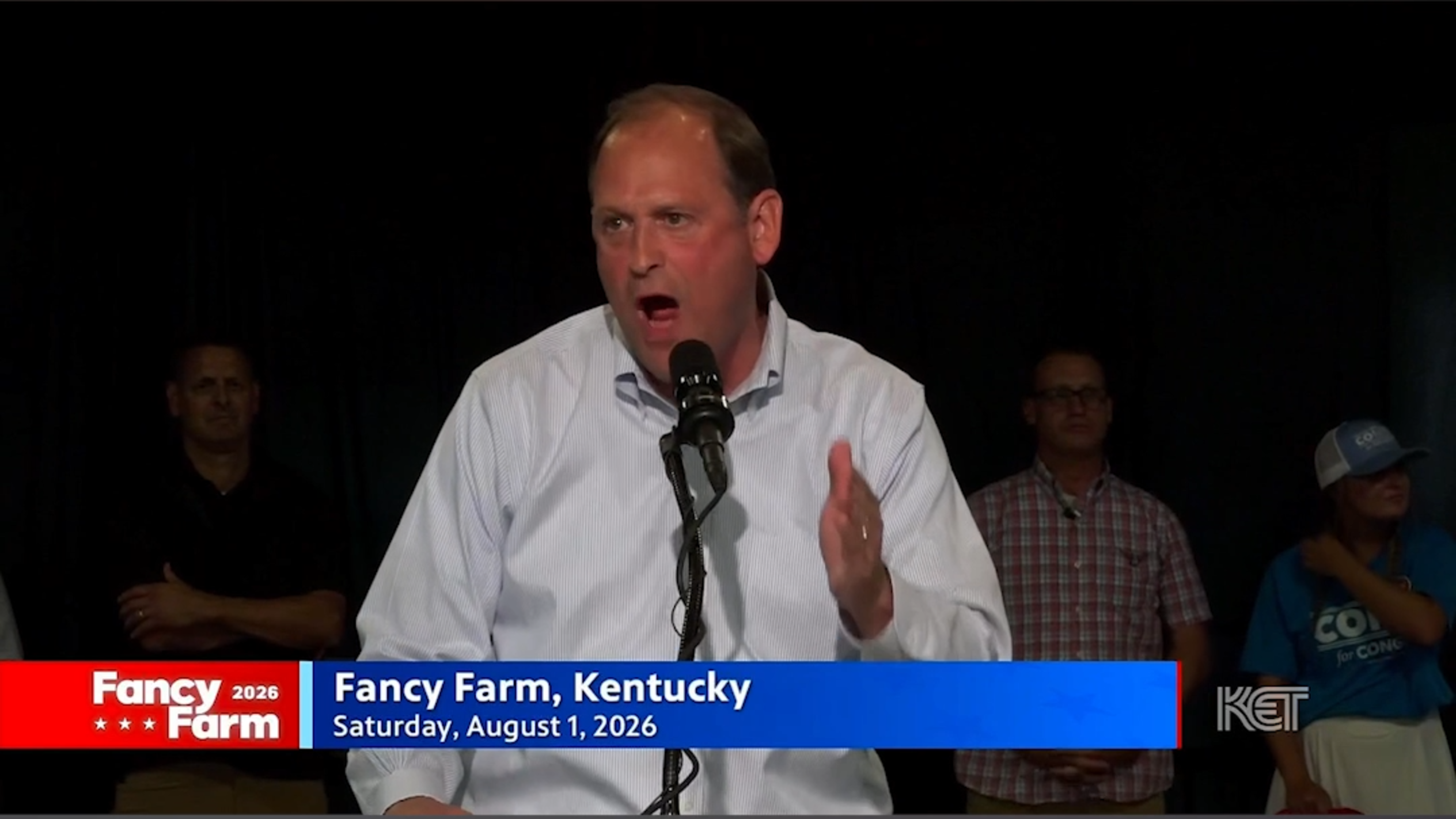 Senate candidate Andy Barr speech at Fancy Farm 2026