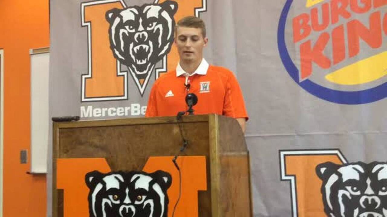 Cole Fisher prefers silence before kicks on Mercer sideline