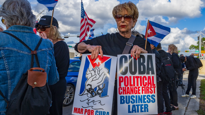 Cuban Americans rally at Tropical Park, urging U.S. action on Cuba