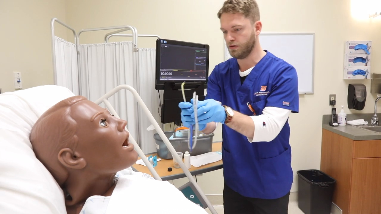 Practice makes perfect: BSU nursing students practice on sophisticated mannequins