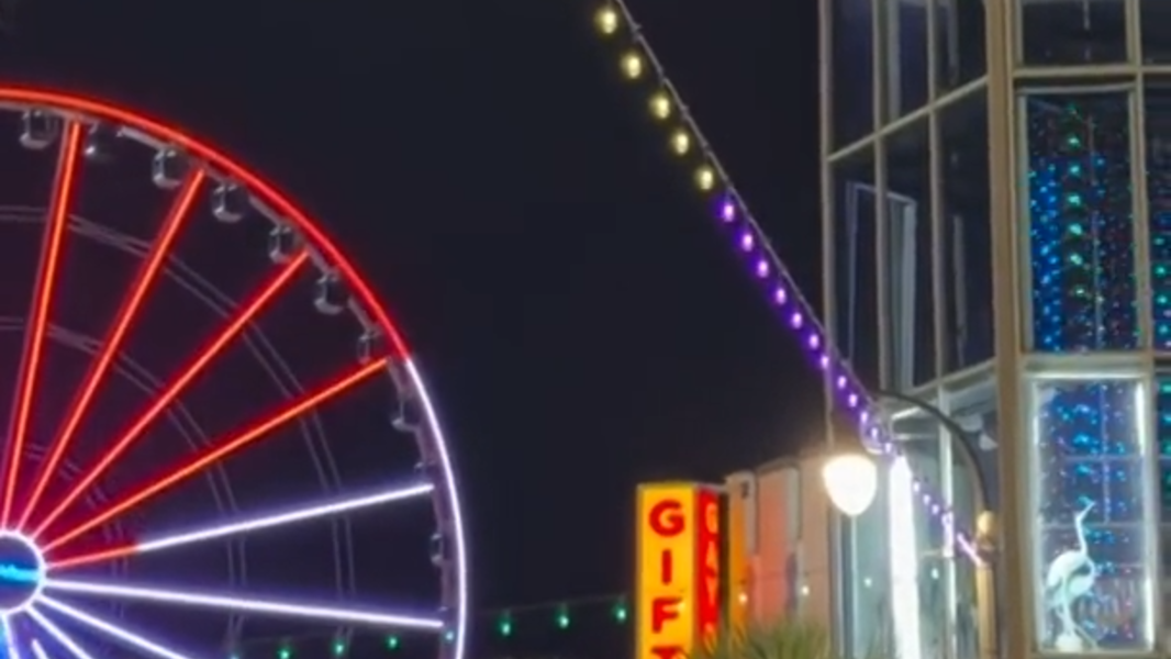 Take a look at the new light displays over Ocean Boulevard in Myrtle Beach