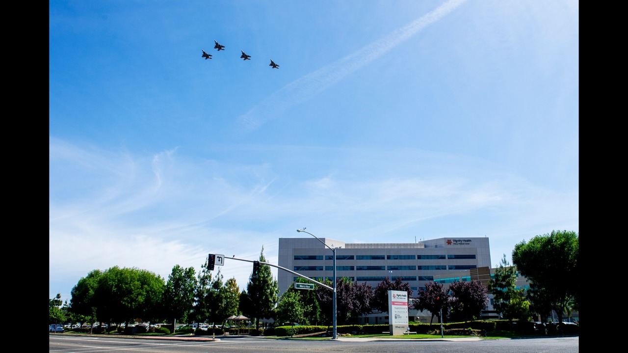 Did you see it? Fighter jets perform Merced flyover salute to healthcare, frontline workers