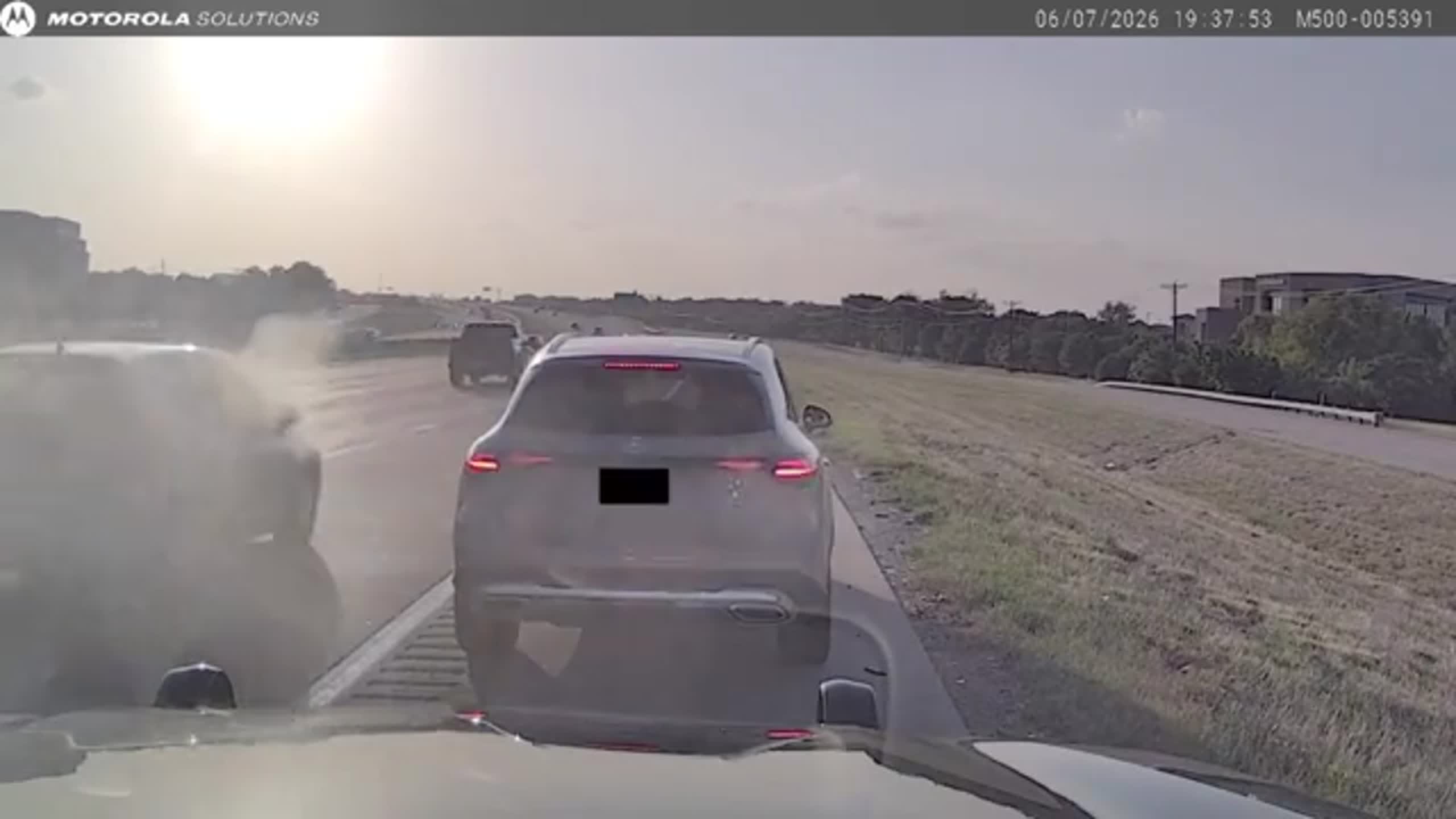 Southlake officer rescues driver from car on fire