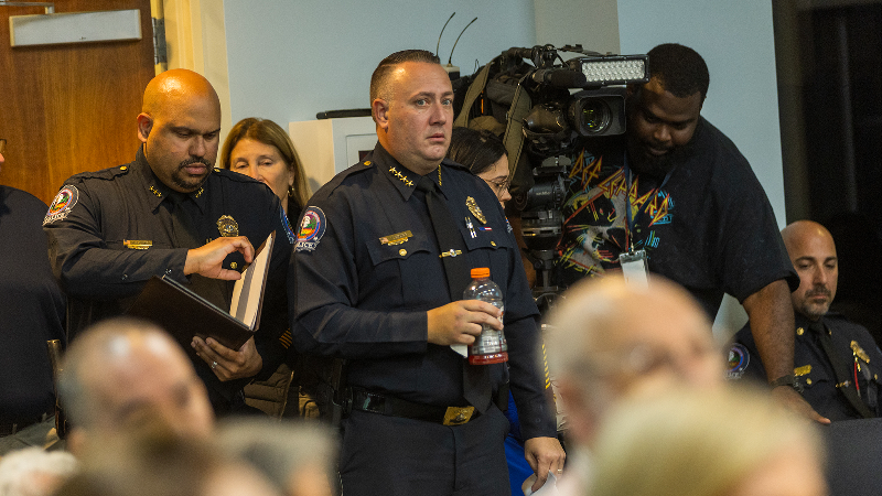 Chief Francis Sousa faced residents