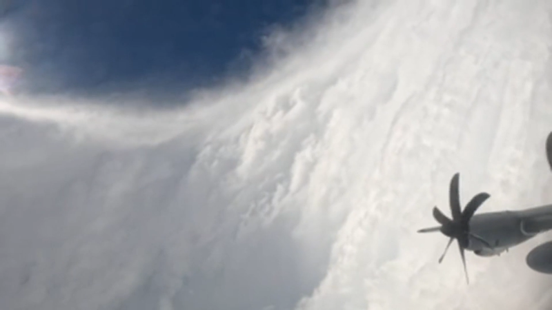 Video shows massive eye wall of Hurricane Melissa as crew flies into storm