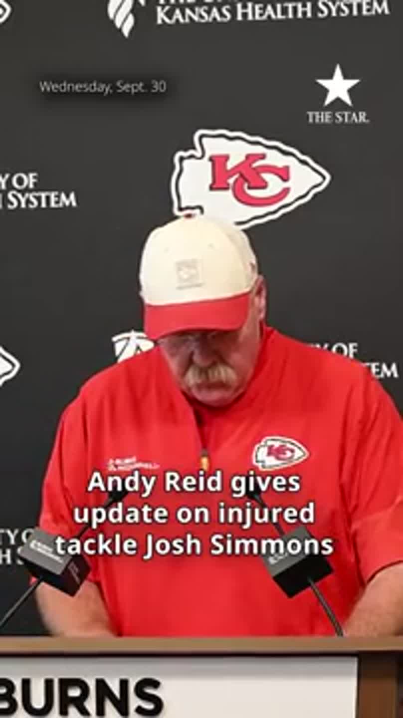 'Making progress': Andy Reid gives update on Josh Simmons' injury