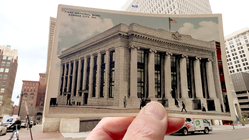 The Central Branch of the KC Public Library started life as the First National Bank
