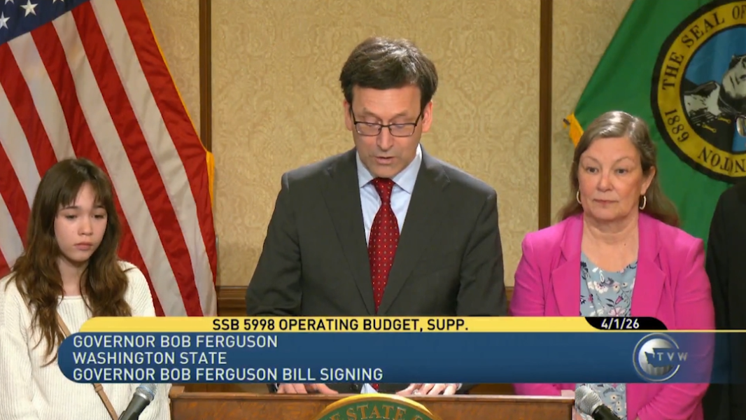 WA Gov. Bob Ferguson blasts federal government at budget signing