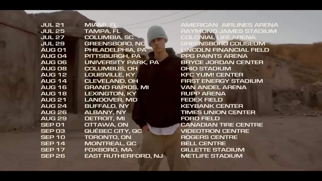 Justin Bieber announced on Christmas Eve he will be going on tour, Miami is on the schedule