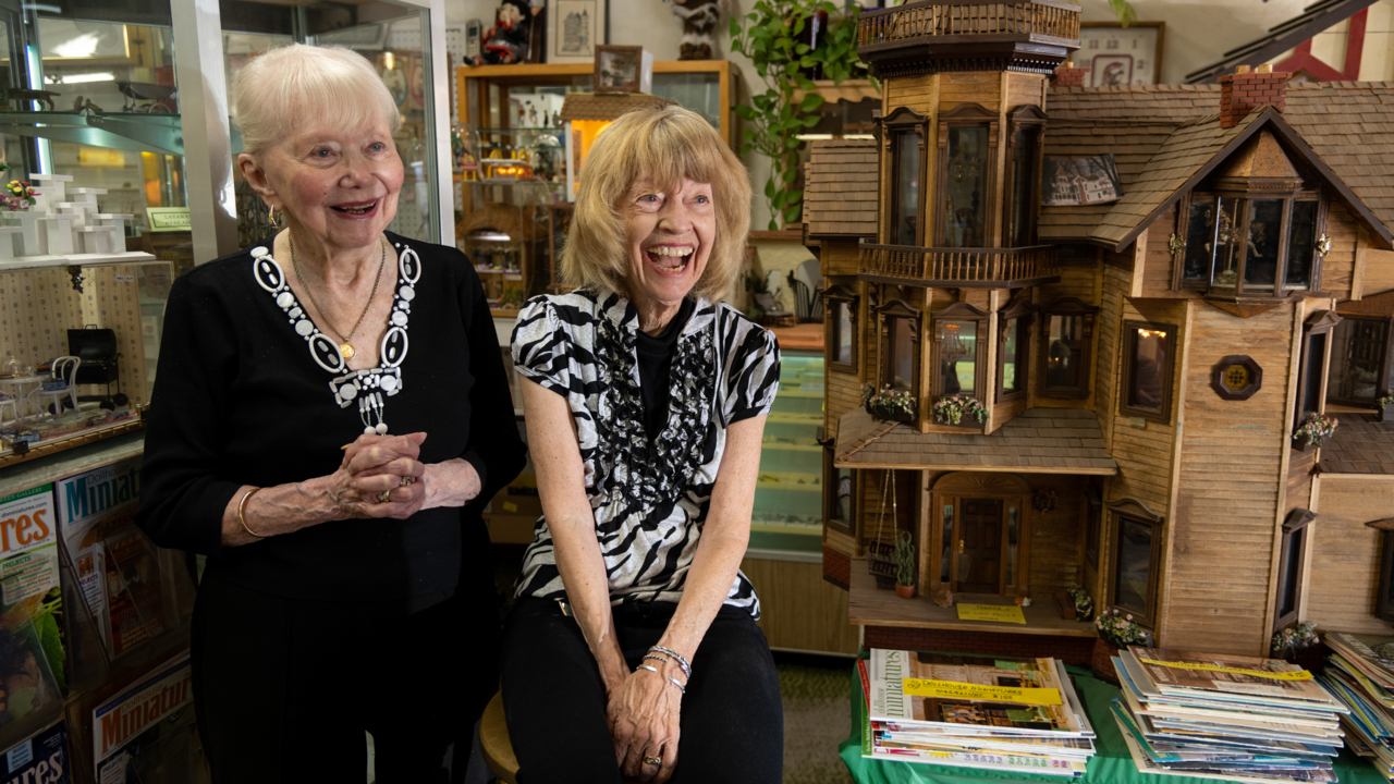 Senior Sacramento sisters, 81 and 90, found a dreamworld running their dollhouse shop