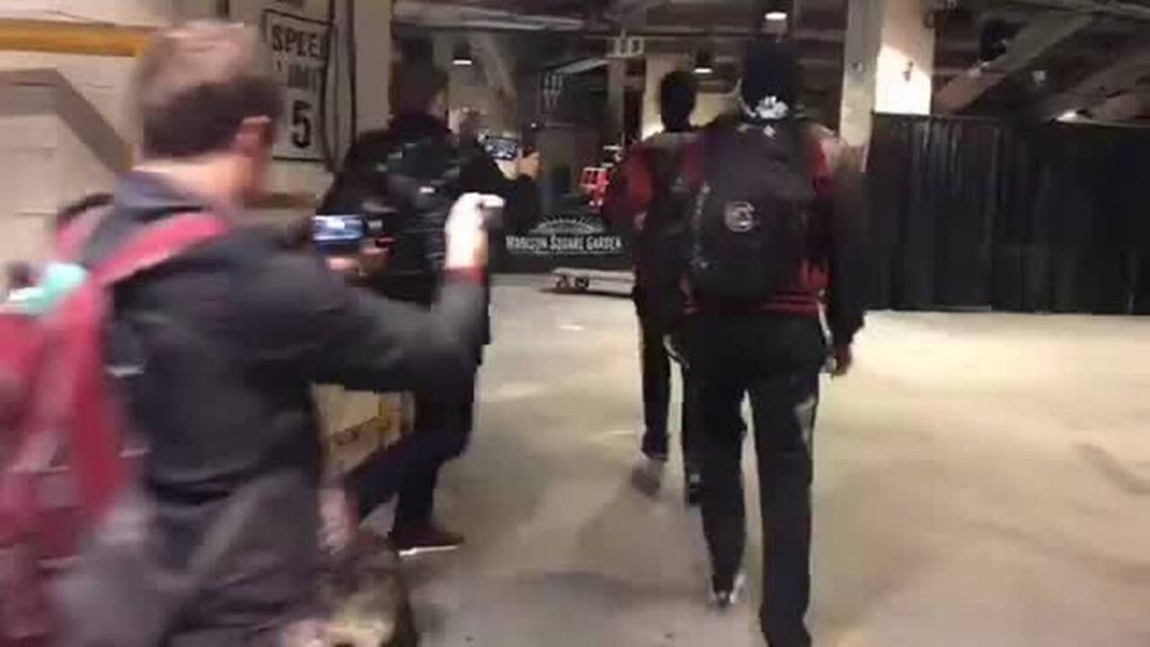 USC arrives at Madison Square Garden for Elite Eight game