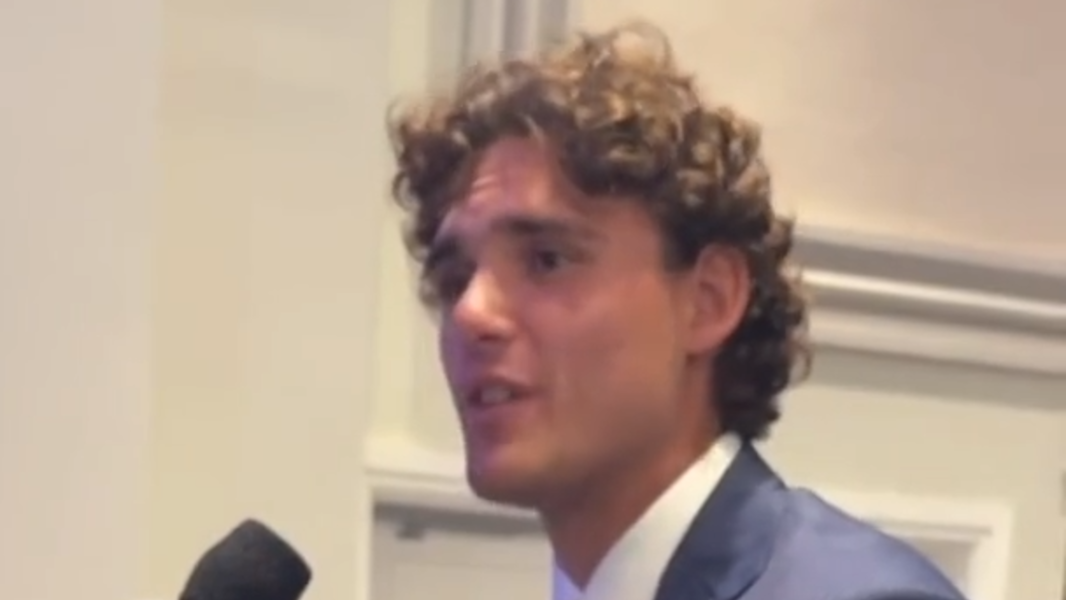 Penn State QB Rocco Becht answers questions at Big Ten media day