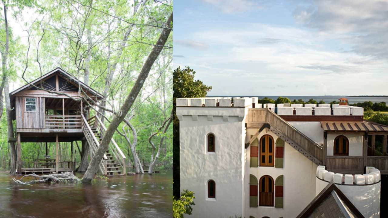 4 amazing, unique places to stay in SC — including a treehouse, castle, train caboose