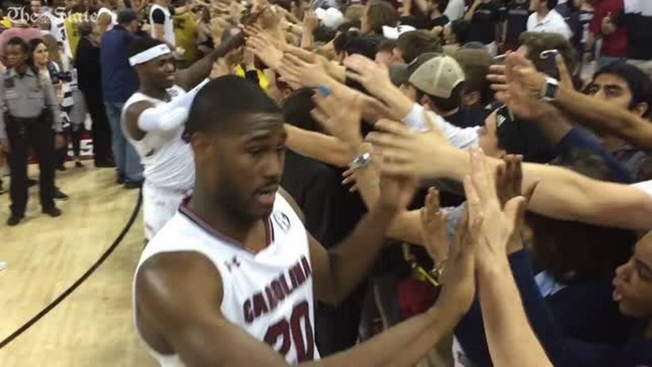 Gamecocks celebrate win over Gators