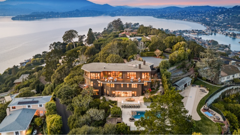 Atop Belvedere Island, $50M private retreat with San Francisco Bay views