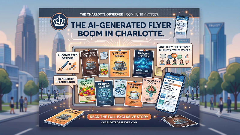 Why Charlotte businesses are using AI flyers — and why people hate them