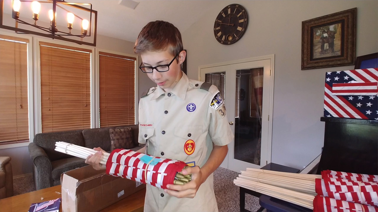 His senior / Eagle Scout project honors veterans
