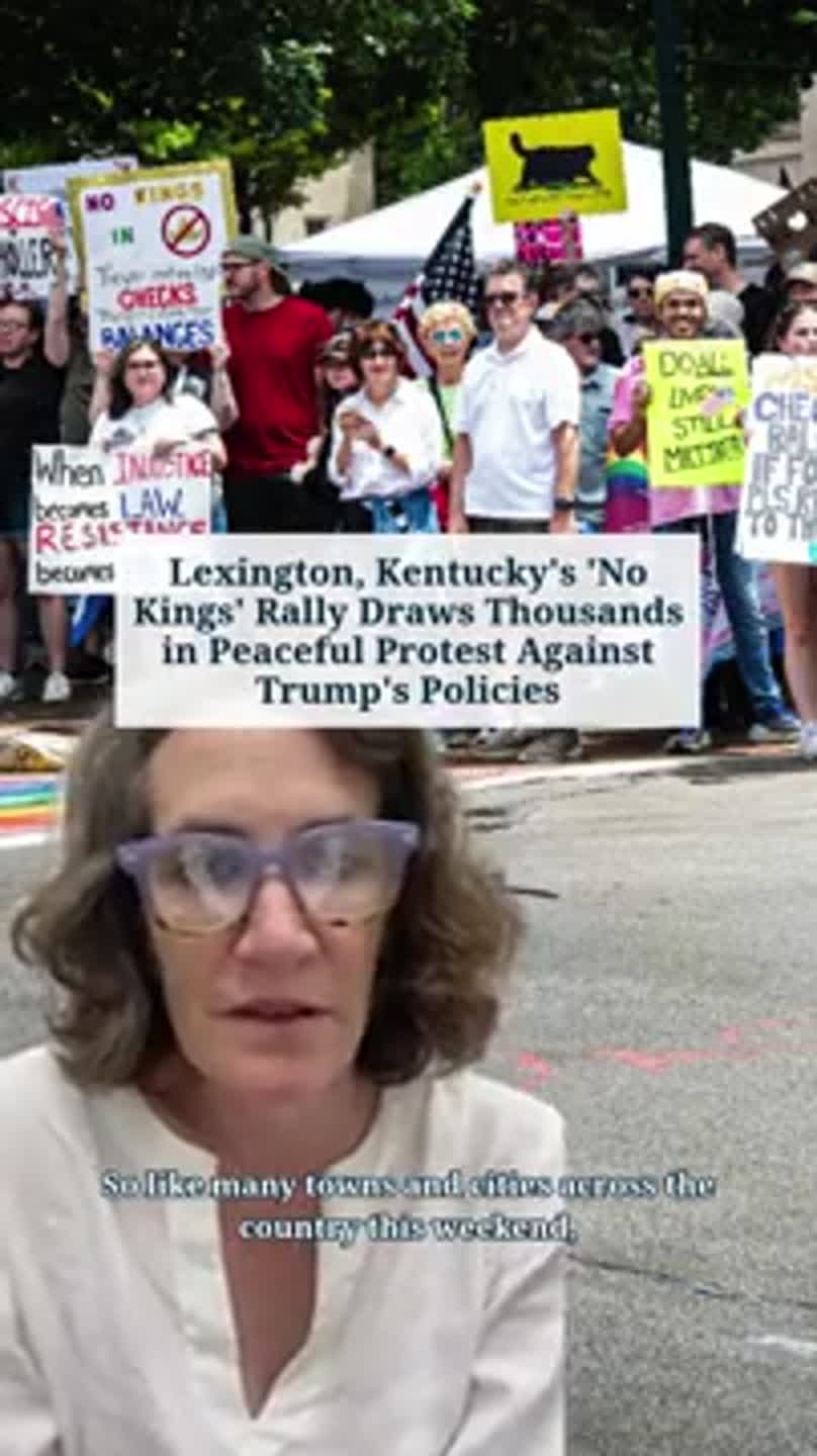 Lexington, Kentucky’s ‘No Kings’ Rally Draws Thousands in Peaceful Protest Against Trump’s Policies