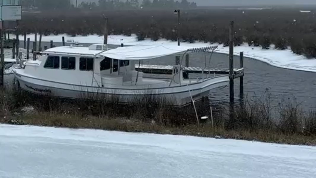 Watch rare snow storm across South Mississippi