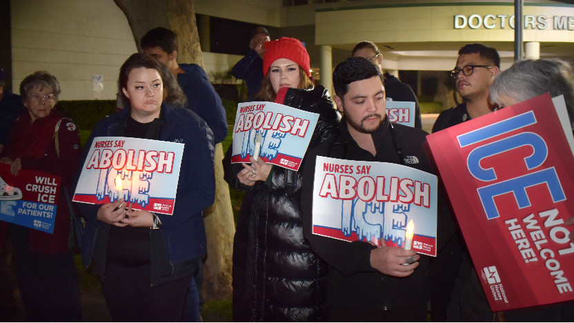 Nurses hold Modesto vigil to demand end to ICE