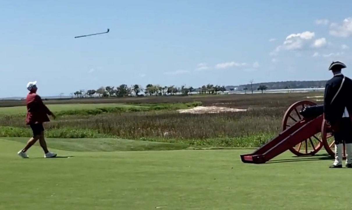 After cannon, Stewart Cink tosses club in air to start 2022 RBC Heritage