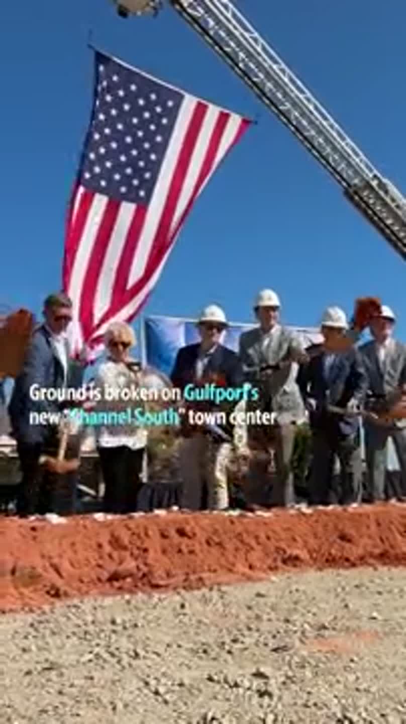 Ground is broken on Gulfport's new "Channel South" town center