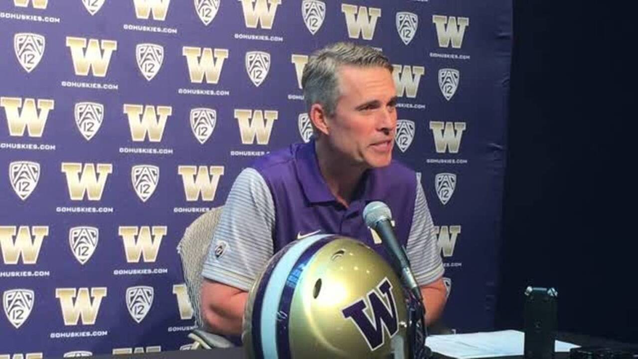 Chris Petersen previews UW season opener vs. Rutgers