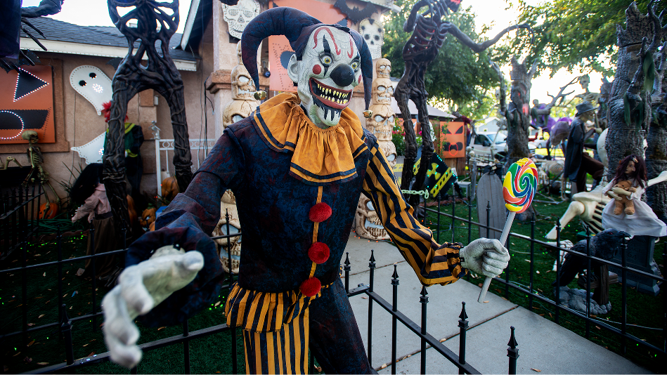 Merced man displays love of Halloween at his house — with giant witches, skeletons and more