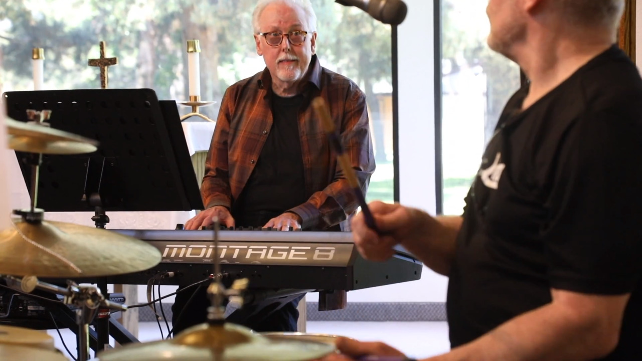 Expressing his faith through music — jazz, of course.