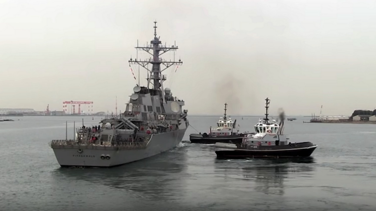 It’s time to wave in the USS Fitzgerald as it reaches Pascagoula