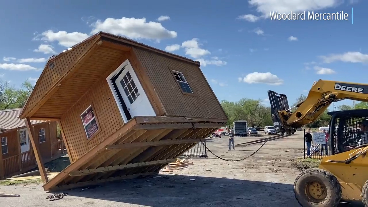See damage from a neighborhood near the Andover, Kansas YMCA