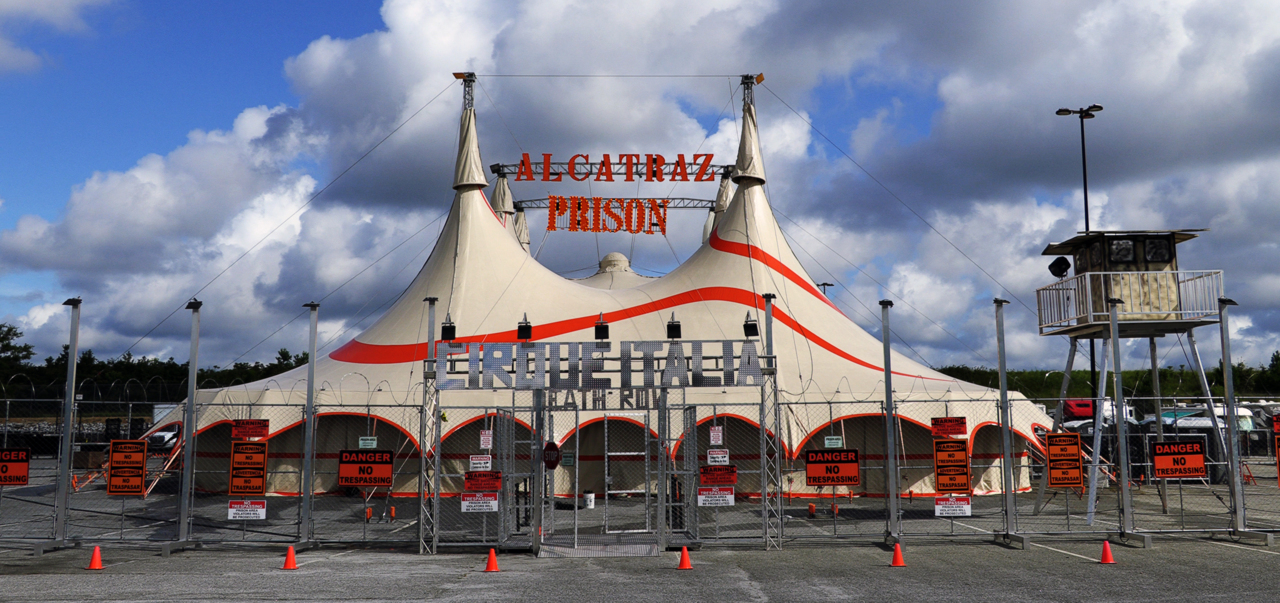 Video: Check out prison-themed circus set to open in Peachtree Mall parking lot