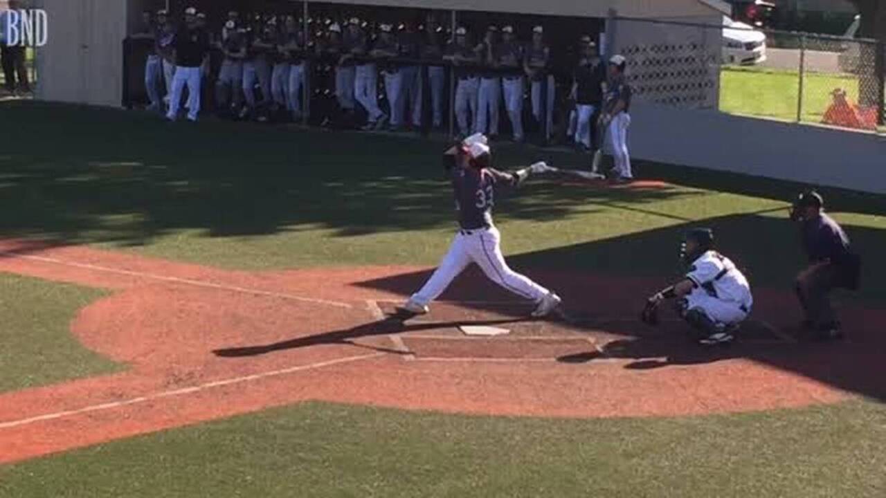 Drake Westcott slugs a home run