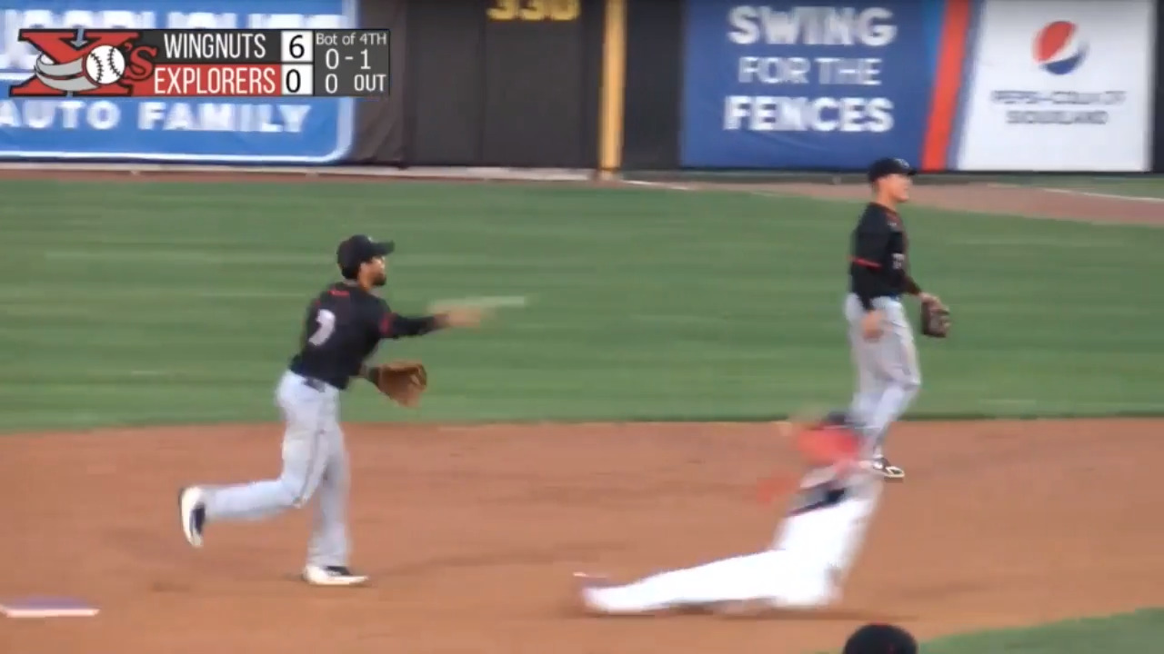 Watch Wichita Wingnuts turn their first triple play in a decade