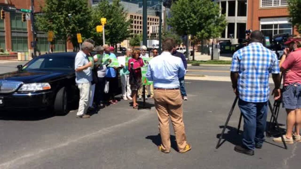 Limousine makes an apt prop for protest against Taxpayer Bill of Rights