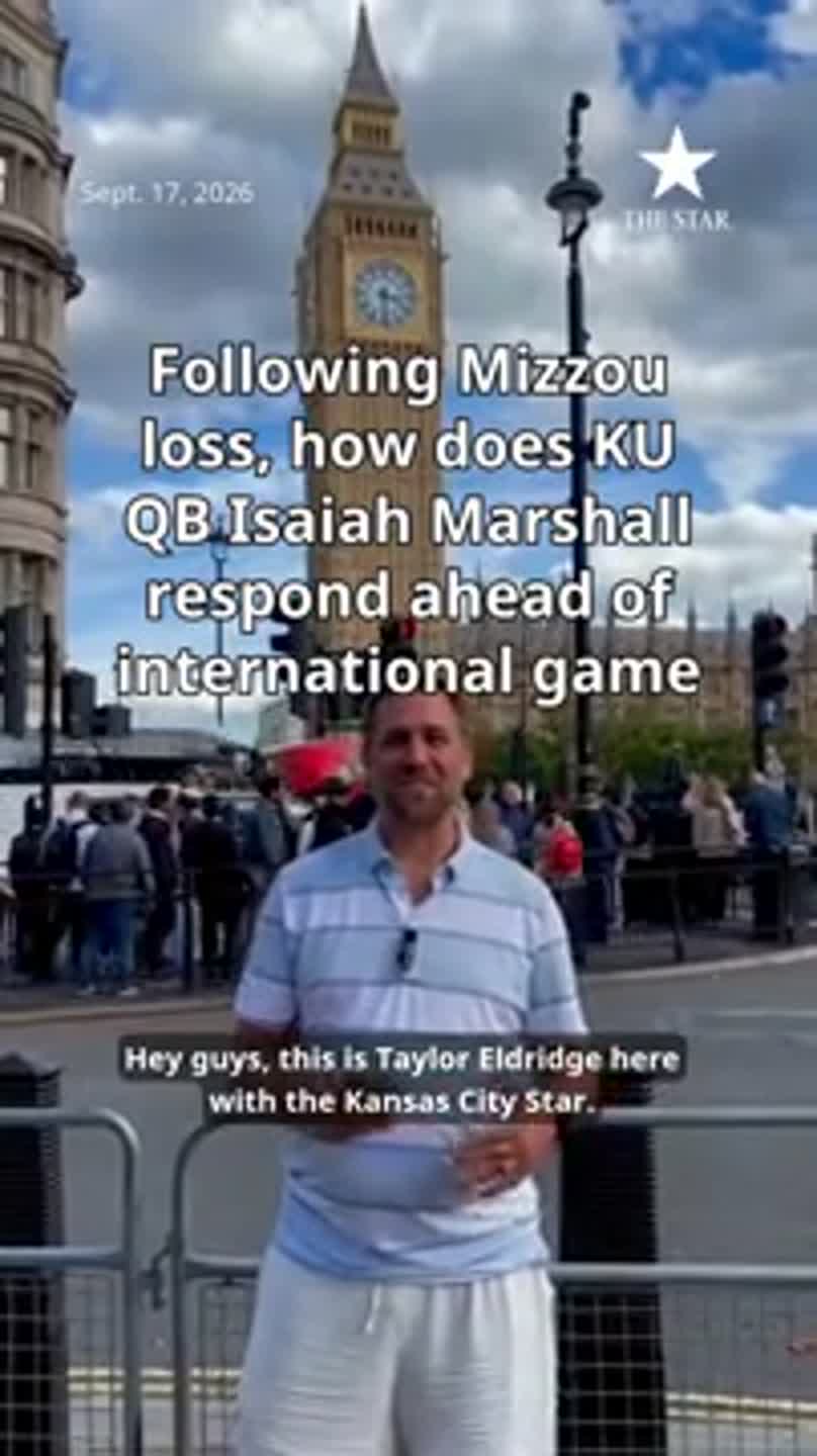 Following Mizzou loss, how does KU QB Isaiah Marshall respond ahead of international game