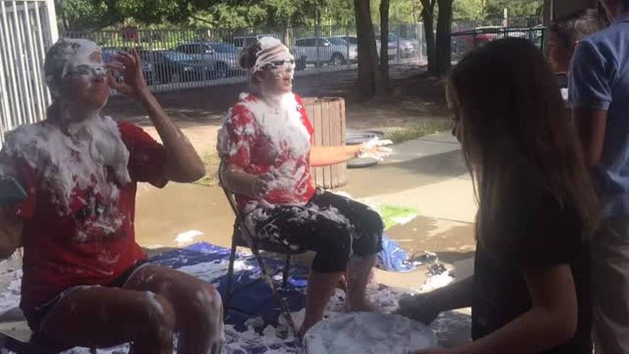 Braden River Elementary students ‘pie’ principal, assistant principal