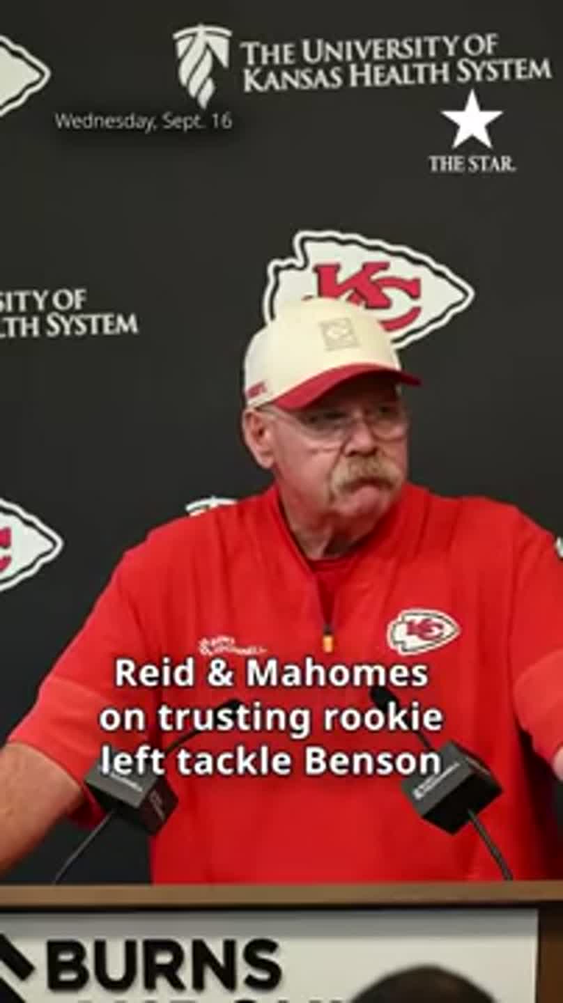 Reid and Mahomes speak on trusting undrafted rookie left tackle Kahlil Benson