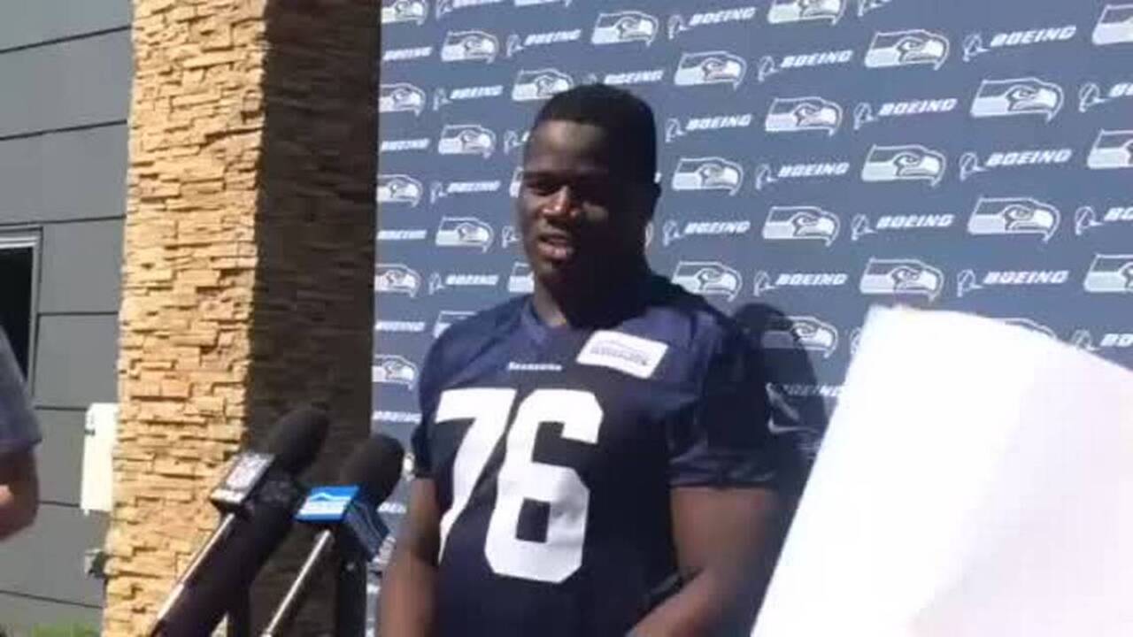 VIDEO: Seahawks' top pick Germain Ifedi after 1st minicamp practice