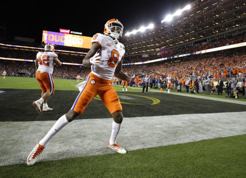 Justyn Ross, former Central star and now Clemson standout, scores touchdown in Clemson’s win over Alabama