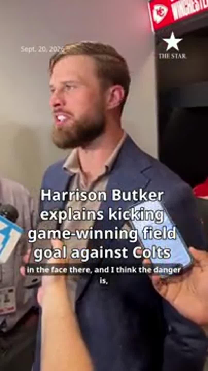 Harrison Butker explains kicking game-winning field goal against Colts