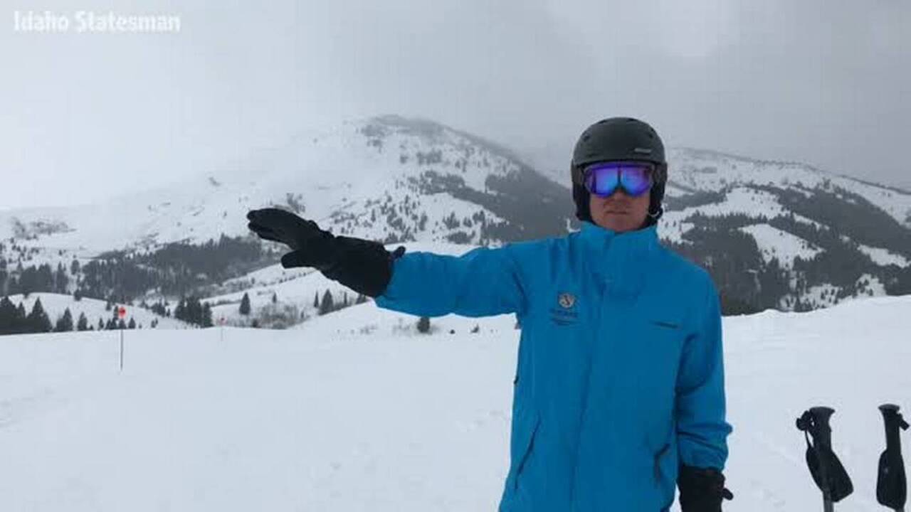 “Side country” skiing at Soldier Mountain in Fairfield, Idaho