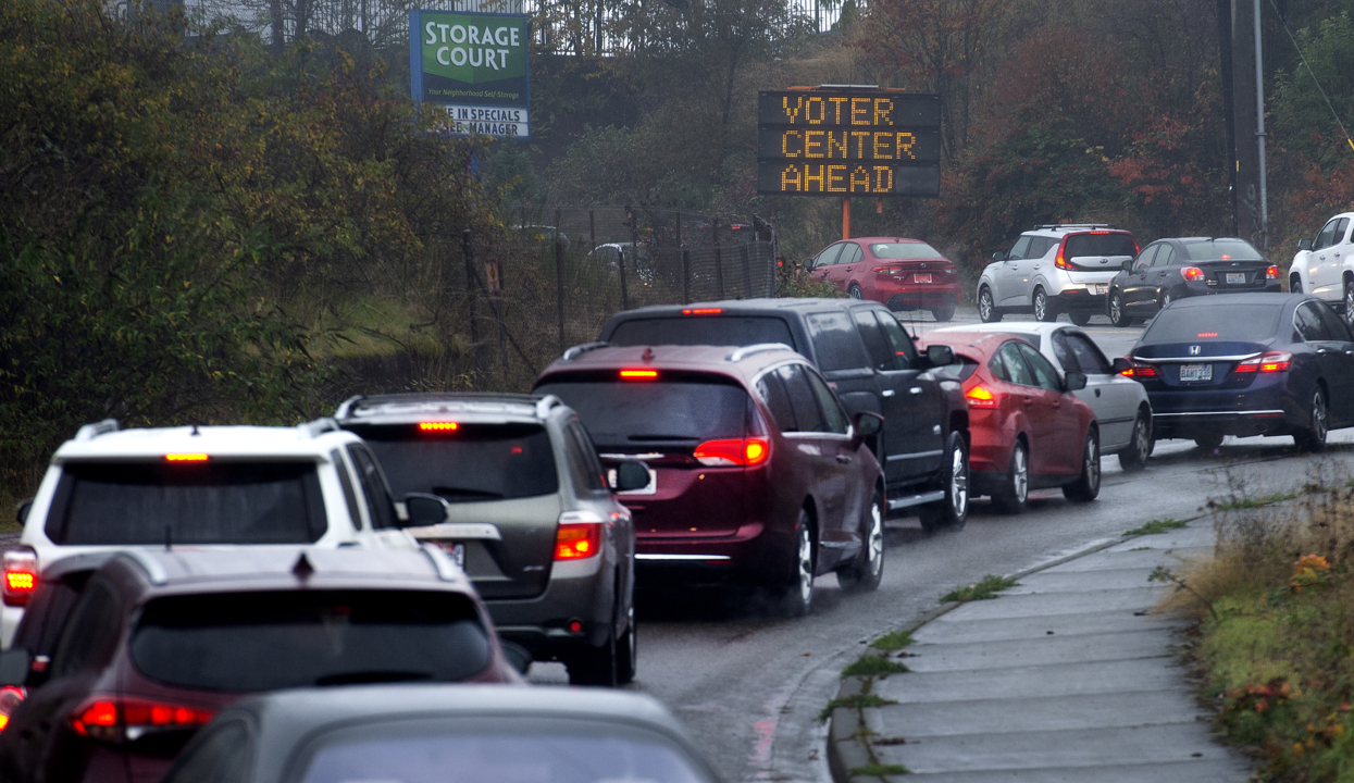 Last-minute voters stream to Pierce County election center as part of record turnout