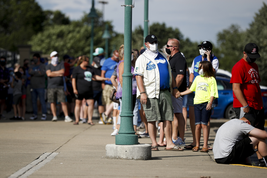 Time-lapse video:  Fans file into Whitaker Bank Ballpark for Battle of the Bourbon Trail