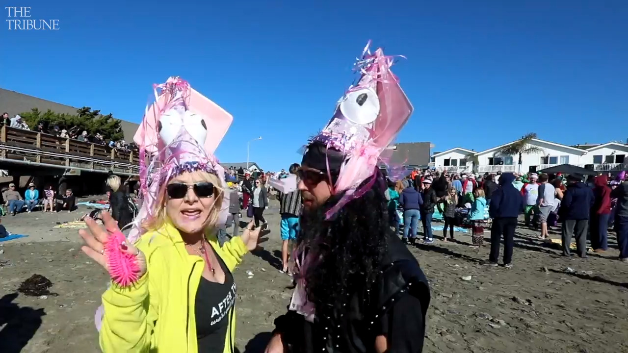 Polar Bears take the plunge and greet the New Year in Cayucos
