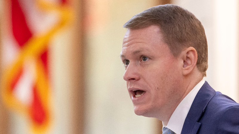 House Speaker Destin Hall responds to questions about the timing of the special session