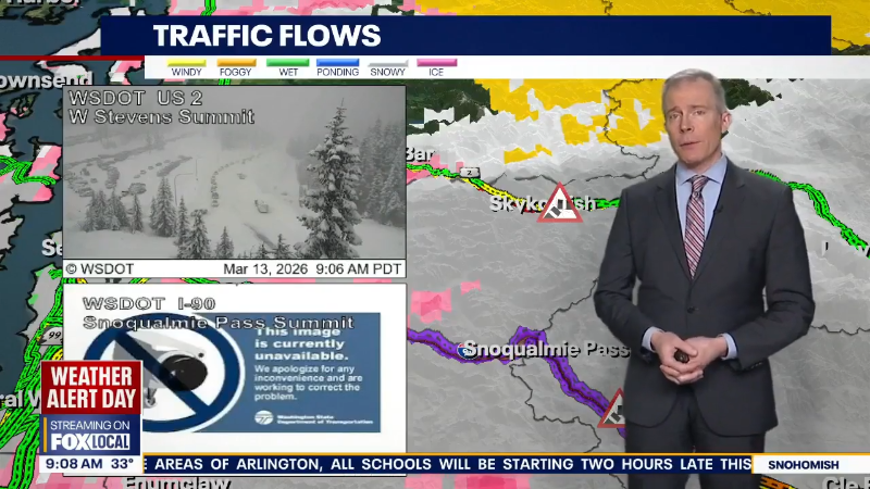 Snowy conditions on WA roads