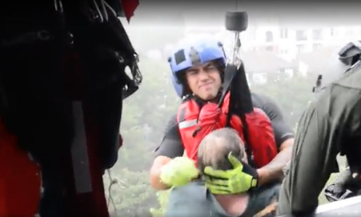 Coast Guard rescues Harvey victims from rapidly rising floodwaters ...