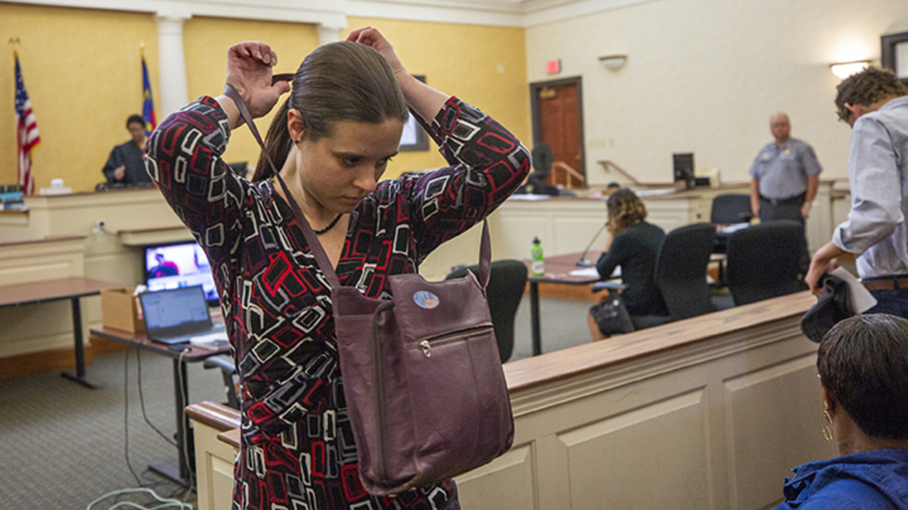 Silent Sam protesters appear in court. One had been acquitted in Durham statue case.